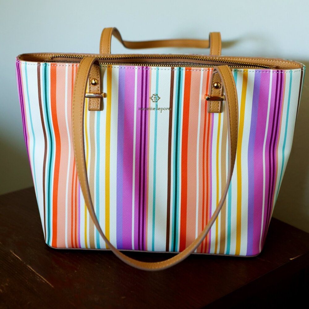 Nanette Lepore Striped Colorful Purse